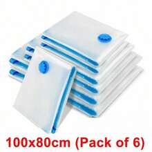 6 X STRONG VACUUM STORAGE SPACE SAVING BAGS VAC BAG SPACE SAVER VACCUM VACUM-BAG - transparente - Ver 4