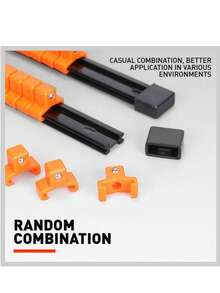 6Pc Socket Holder Set Rack Rail Mountable 86 Clips Tool Storage 1/4 3/8 1/2 - A - View 4