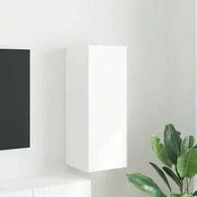 vidaXL TV-Wandschrank Wandmontiert Weiß 30 X 31 X 80 Cm Holzwerkstoff - White - View 1