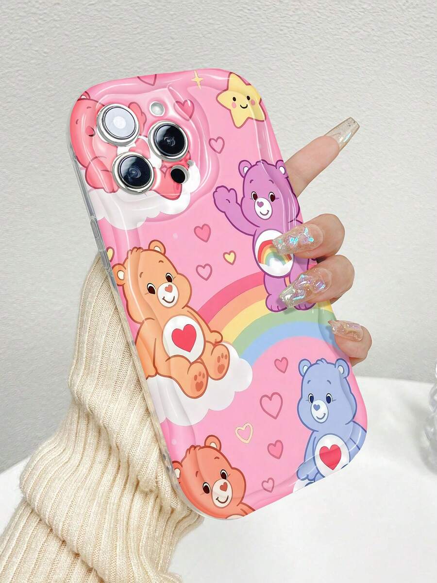 Ositos Cariñositos rosas con corazones y nubes arcoíris. Esta elegante funda es compatible con Samsung, Apple, VIVO, OPPO, , Transsion, , y Honor. Fabricada en silicona TPU, ofrece protección contra golpes y caídas, además de una sensación superior. Es un regalo ideal para familiares, amigos y seres queridos, y una opción perfecta para San Valentín y Año Nuevo. - transparente - Ver 1