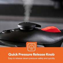 6L Stainless Steel Pressure Cooker Induction Hob Compatible Cooker Quick Pressure Release Dual Handles For Fast Cooking At Home Or In Catering Kitchens Energy Efficient Safety Lock Silver - Silver - View 5