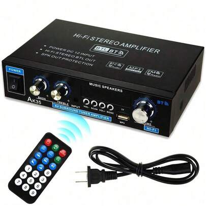 AK35 Amplificador De Potencia Estéreo De Audio Digital Bluetooth De 180W