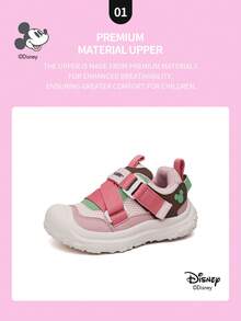 Disney 1 Pair Mickey Mouse Collaboration Children's Sneakers, Suitable For Daily Wear, Festivals, Sports, Outdoor Activities, Comfortable, Non-Slip, Breathable (Boys' Sneakers, Boys' Skate Shoes, Children's Sneakers, Girls' Sneakers, Girls' Skate Shoes) - Pink - View 3