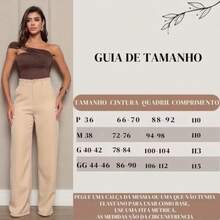 Premium Tailored Wide Leg Palazzo Pants With Pocket And Button - 鏽棕色 - 查看 2