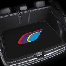 1pc- Suitable For PEUGEOT Design Pattern Trunk Mat-Geometric Color Block Trunk Mat, Modern Versatile Car Interior Pad, Vehicle Trunk Liner, Auto Accessory, Stylish Car Mat, Geometric Pattern, Mat, Durable Fabric, Automotive Accessory, Auto,  Auto - 27.56*39.37英寸 - 查看 1