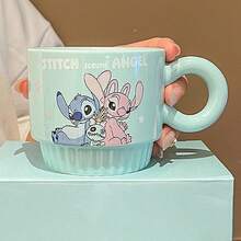 Disney 官方新款史迪奇陶瓷叠叠杯，生日礼物，水杯，高端化妆品，女孩居家伴侣礼物 - 彩色 - 查看 10