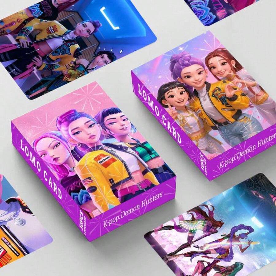 Mattel 30 piezas de Tarjetas Mini Holográficas de Doble Cara del Escuadrón de Caza de Brujas, Tarjetas LOMO, Accesorios de Anime, Tarjetas Fotográficas - Multicolor - Ver 1