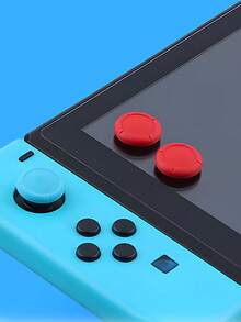 2个替换摇杆帽，兼容Switch/OLED/Lite/Joy-Con手柄。Switch手柄摇杆帽，NS/Lite手柄摇杆按钮帽，Joy-Con游戏手柄帽 - 彩色 - 查看 4