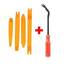 Herramienta de reparación de automóviles, embellecedor de Panel de puerta, eliminador de Radio y Audio, Clip de sujeción para arañazos, desmontaje de vehículos, 4 Uds. KXEL - 4 piezas de metal morado - Ver 11