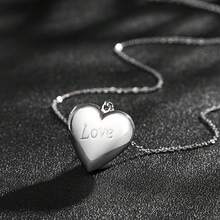 Customized Picture Necklace, Love Heart Photo Frame Picture Box Necklace, Stainless Steel Women's Fashionable And Openable DIY Picture Pendant Necklace - 彩色 - 查看 5