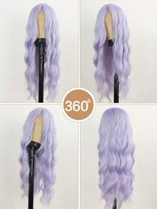 Peluca de onda corporal, peluca rizada de 26 pulgadas, adecuada para uso diario y festivales - Multicolor - Ver 8