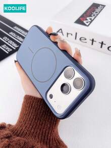 Koolife 1pc Magnetic Color-Matching Phone Case, TPU+PC Material, Skin-Friendly Comfortable, 2.0mm Thickness, Independent Buttons, Support MagSafe Wireless Charging, Anti-Drop Protective Case, Compatible With Apple 17/17 Pro/17 Pro Max - Blue - View 6