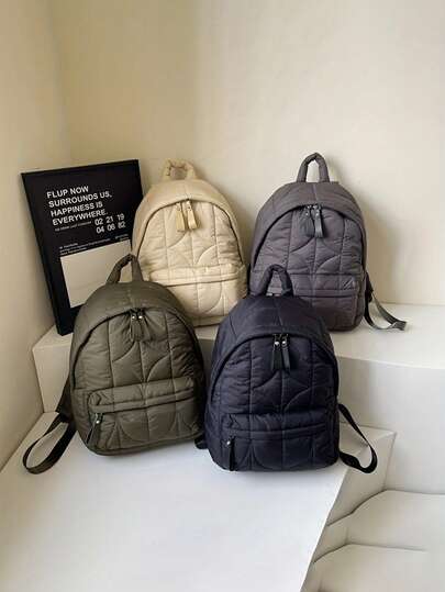 Lingge 女士秋冬季大容量背包，轻便旅行包，休闲百搭，适合高中生和大学生返校使用。