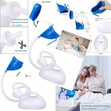 Orina x de 2000 ml B de orina de incontinencia de plastico Reutilizable Reente a deres portatil para ospital reabilitacion de Enfermedades aje de Camping - boca grande - Ver 1