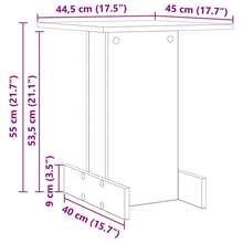 vidaXL Beistelltisch Beton Grau 44,5 x 45 x 55 cm Holzwerkstoff - Grau - Übersicht 11
