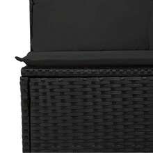 vidaXL 12-Teiliges Garten-Sofa-Set Mit Kissen, Schwarz - Black - View 8