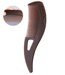 Fine Tooth Scalp Comb For Dandruff & Detox - Gentle Massage Hair Brush (Brown) - màu nâu - Xem 7