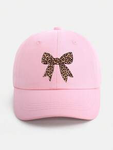 1顶幼儿女童棒球帽（3-7岁）——可爱豹纹蝴蝶结装饰遮阳帽，柔软可调节防紫外线，非常适合返校、游乐场玩耍、家庭远足和夏季户外探险。 - 蝴蝶結 - 查看 10