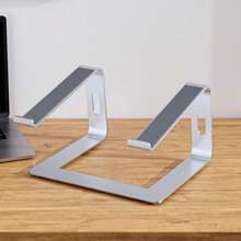 Laptop Tablet Stand Metal Portable Riser Bracket Hold Desk Table Mount 11"-17" - Silver - View 9