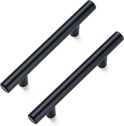Aegero 10 Pack Cabinet Pulls Matte Black Stainless Cabinet Handles, For Kitchen And Bathroom Cabinets, 5 Inch Length, 3 Inch Hole Center