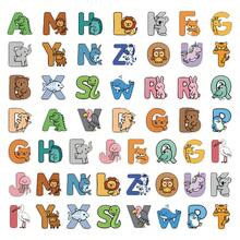 52 Pieces Animal Alphabet Stickers - Perfect For ' Learning & Craft Projects - 52PCS - View 3
