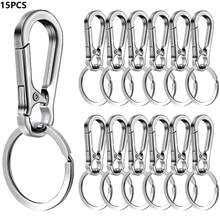 4/6/10/15pcs Durable Metal Carabiners Keychains - Carabiners, Metal Keychains, Convenient Keyring And Keychain Organizer Pouch, With Sturdy Clips And Car Key Hooks - Carabiner - View 21