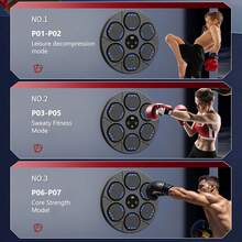 Máquina de boxeo musical, entrenador de boxeo inteligente con Bluetooth y guantes de boxeo, máquina de boxeo para montar en la pared para la interacción entre padres e hijos y el entretenimiento familiar, equipo de boxeo para el hogar, la oficina y el gimnasio. - A - Ver 8