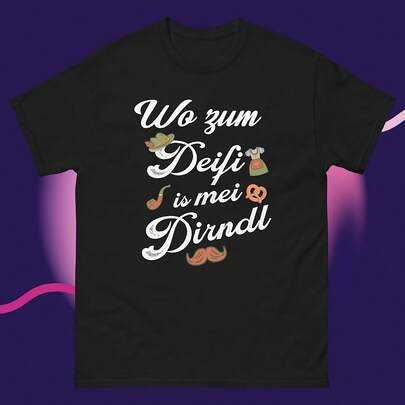 Zefix Wo Zum Deifi Is Mei Dirndl Costume Shirt Women's T-Shirt, Black Zefix Wo Zum Deifi Is Mei Dirndlclassic Tee