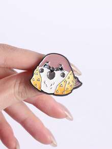 4枚卡通人物珐琅胸针，锌合金材质，创意设计，卡通动漫主题徽章，男女通用，适合动漫展、日常佩戴、礼品 - 彩色 - 查看 8