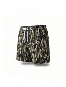 Men's Camo Graphic Swimming Trunks Shorts Summer Thin Drawstring Athletic Shorts With Pockets - 迷彩-1 - 查看 1