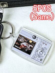 Customized 1Pc/3Pcs/5Pcs Photo And Text Keychain, Customized Personalized Photo Booth Keychain, Photo Strip Keychain, Valentine'S Day Couple Gift, Photo Keychain, Customized Gift, Anniversary Gift, Wedding, Wedding Gift, Wedding Supplies - Coffee - View 13