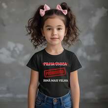 T-Shirt "Only Daughter - Promoted To Big Sister" - Children's - Black - View 2