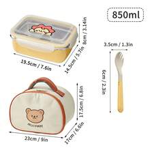 2-Compartment 304 Stainless Steel Lunch Box With Spoon, 530/850Ml Microwave Heatable Bento Box, Reusable Fruit Salad Food Container, Sealed Leak-Proof Lunch Container, Suitable For Students & Adults To Use At School, Office, Travel, Picnic,Back To School - Multicolor - View 11