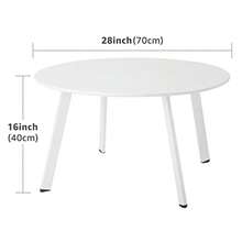 jjytMesa reda para patio mesa de centro de ml reente a la intemperie antioxite color blancoMesa de centro exterior - Blanco - Ver 2