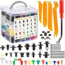 1240 piezas/Caja Remaches de plástico, piezas de plástico para parachoques de automóvil, guardabarros, maletero, etc., clips de instalación rápida, tornillos para tuercas industriales, borde empujable de rosca completa, uso multipropósito - Un remache - Ver 13