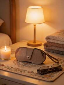 1pc Portable PU Leather Glasses Case With Lanyard, Soft Eyeglasses Pouch, Fashion Hanging Eyewear Holder, Can Be Hung On Handbag Or Wallet, Everyday Portable Protective Eyewear Storage, Lightweight Durable Case For Reading Glasses And Sunglasses, Stylish Hanging Accessory For Travel, Quick-Access Eyewear Organizer, Versatile On-The-Go Compact Solution, Perfect Everyday Carry Essential For Glasses - Brown - View 6