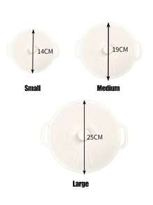 硅胶盖，双把手吸盘盖 - 耐热，适用于微波炉和炉灶，可重复使用，适用于碗、盘、锅和杯子 - 可用洗碗机清洗 - 不粘锅盖，适用于热食，锅盖和煎锅盖，透明盖 - 彩色 - 查看 3