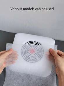 100 قطعة ورق تصفية لمكنسة الأظافر ثلاثية الألوان من القماش غير المنسوج، مرشح لجامع الغبار لمكنسة الأظافر المحمولة، صالون الأظافر، استوديو الأظافر، أوراق تصفية فراغ الأظافر الجديدة، قماش مرشح جامع الغبار متين - A - مشاهدة 2