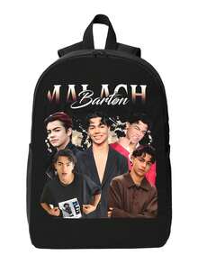 Vintage Malachi Barton T Shirt Zombies Inspired Malachi Burton Victor Shirt Retro 90s Tee Hiphop Clothes Tv Show Merch Fans Gift Polyester Printed Backpack - Vibrant Patterns With Water-Resistant Fabric - 長方形 - 查看 2