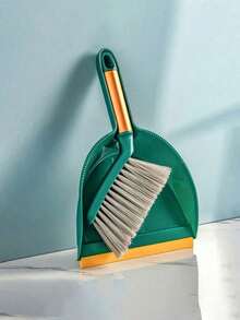 1set Mini Dustpan And Broom Set For Hamster And Pet Cleaning - Desktop And Keyboard Cleaning Brush - Plastic Spatula Brush Set - A - View 2