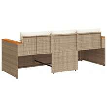 vidaXL 3-Sitzer Garten-Sofa Mit Kissen, Beige Polyratten - Beige - View 5