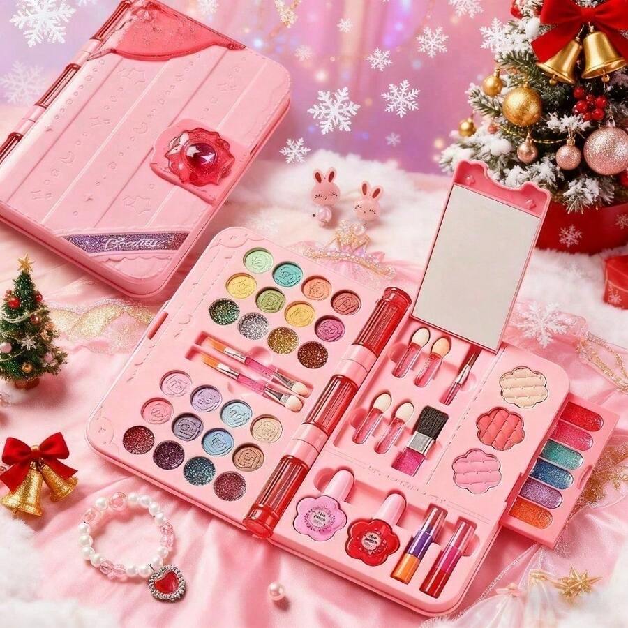 Children's Makeup Toy Set, Girl Makeup Box, Princess Makeup Box, Birthday Gift, Washable Cosmetics, With Mirror. - M-632-1 - View 1