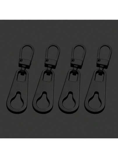 4个金属拉链拉片，可拆卸拉链维修配件，适用于包袋、背包、衣物