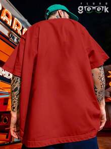 Streetwear T-Shirt Yeshua Jesus Salvation Messiah Gospel Print - Đỏ - Xem 3