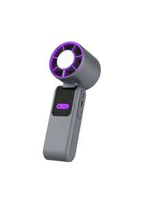 1pc Portable Foldable Cooling High-Speed Fan With LED Display, Dual Charging Ports And Built-In Cable - Essential For Outdoor Travel In Summer, Keeps Cool Even In 40°C High Temperature - Multicolor - View 13