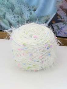 1pc 50g 1pc Warm Ombre Gray Feather Sea Salt Polish Spring Letter Mohair Blend Yarn DIY Scarf Craft Kit - A49 - View 11