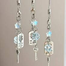 Clover Beaded Wind Chime Keychain, Versatile Four-Leaf Clover Pendant Charm, Gift - Multicolor - View 3