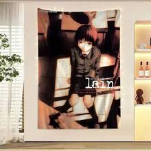 Anime Tapestry-Japan Anime Lain Movie Cartoon Tapestry Art Science Fiction Room Home Decor Wall Hanging Sheets - z9 - Xem 8