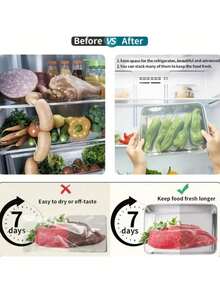 1/6pcs Stainless Steel Airtight Food Storage Containers Set - Stackable, No-Power Salad, Sandwich And Fruit Mix Bowls - Multicolor - View 8