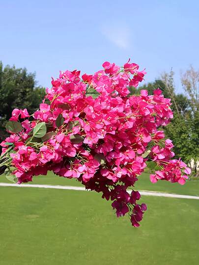 37in Fuchsia Purple Bougainvillea Artificial Flowers Bouquet,Silk Bougainvillea Stems, Long Stems,For Vintage Home Decor, Wedding Centerpieces,Holiday Decorations, Birthday Party Decorations,For Tall Vase Flower , Gardens, Yards, Wedding Parties, Indoor/Outdoor DIY Floral Arrangements, Easter, Mother's Day, Spring Decorations